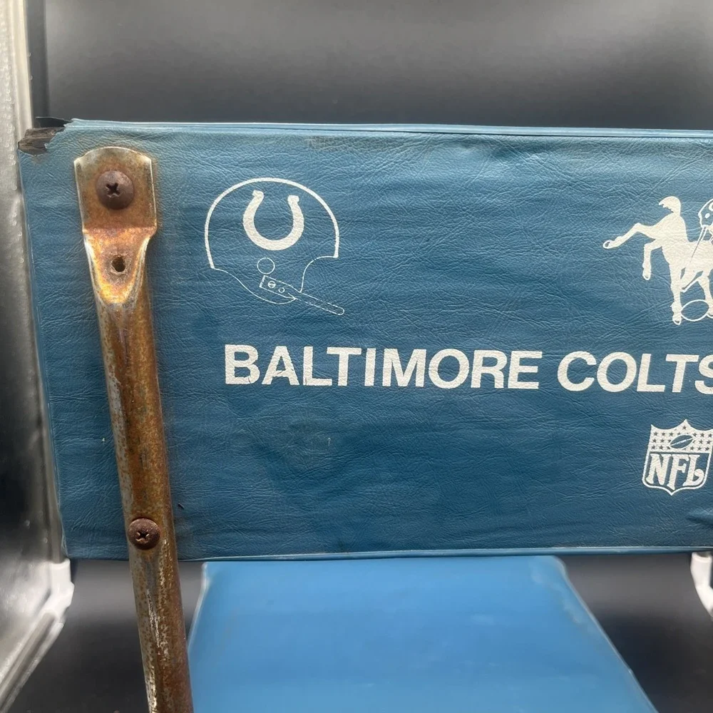 Vintage Baltimore Colts Stadium Seat Bleacher Cushion NFL Retro Folding Chair